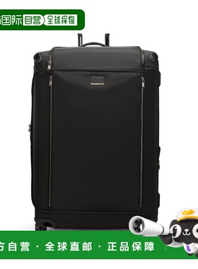 自营欧洲直邮Tumi途明 Voyageur女士黑色/枪灰色尼龙拉链口袋行李