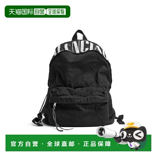 欧洲直邮BALENCIAGA(2025 年新品)男士黑色/白色编辑背包双肩包