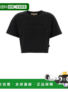 1h可退 香港直邮Michael Kors 迈克高仕 女士 黑色棉质T恤 MF551T