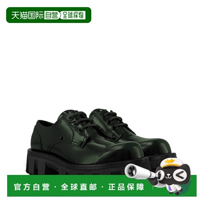 自营欧洲直邮LV路易威登 Checker男士黑色皮革系带德比鞋