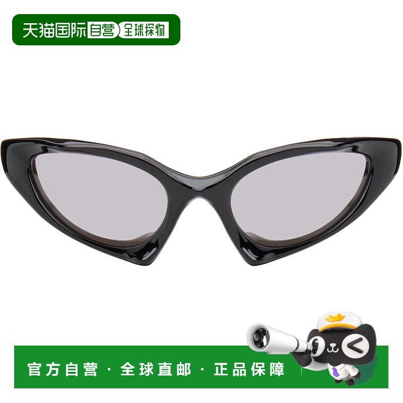 香港直邮Balenciaga 巴黎世家 女士 黑色 Runner Cat 太阳镜 BB03