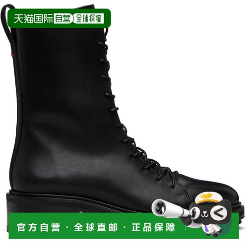 香港直邮aeyde 女士 黑色 Isa Leather Lace-Up 踝靴 A11ABISAD45