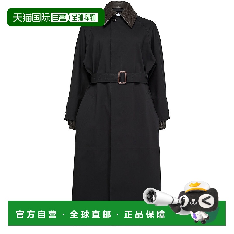 1h可退 香港直邮Bottega Veneta 葆蝶家 女士 撞色领羊毛大衣外套