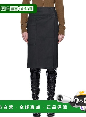 1h可退 香港直邮Lemaire 女士 灰色 Apron 牛仔半身裙 SK1055LD10