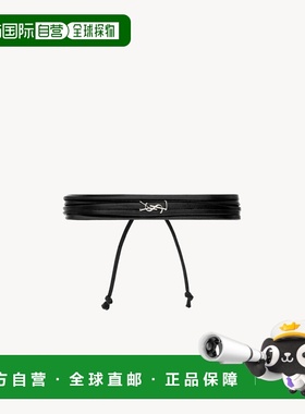 自营欧洲直邮YSL圣罗兰 CASSANDRE系列黑色/氧化镍色皮革滑动结闭