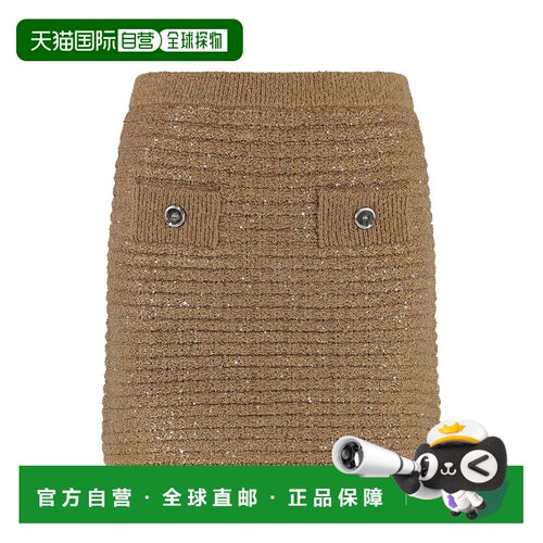 1h可退 香港直邮PINKO 女士半身裙 104730A2FED31 SS2025 浅棕色