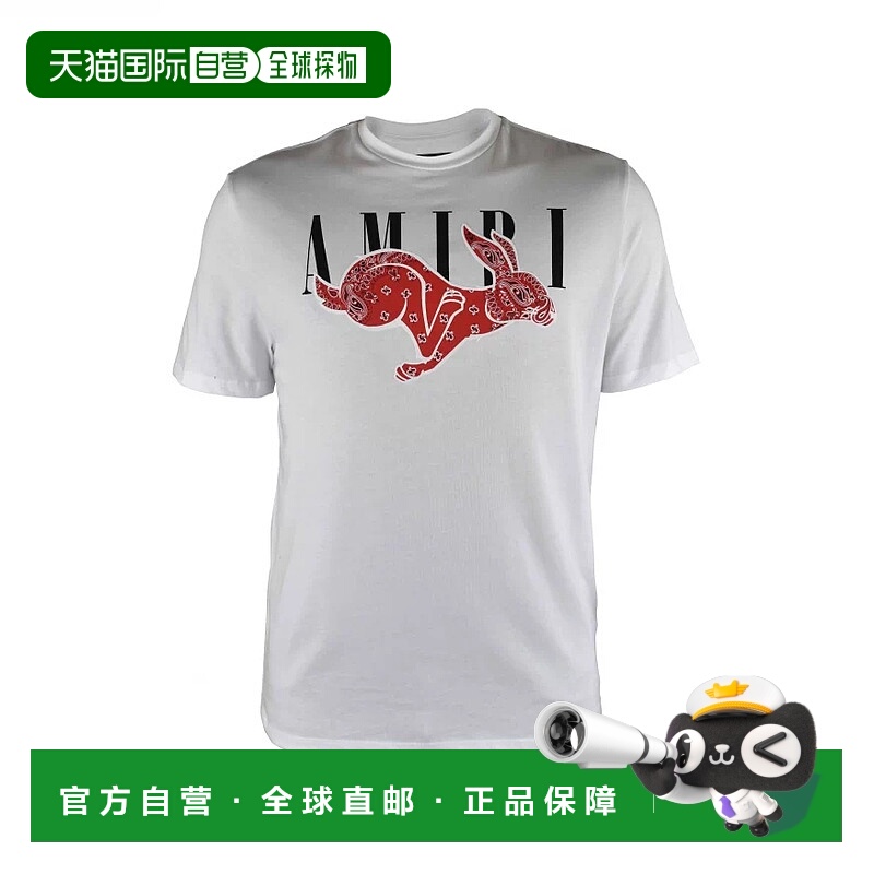 欧洲直邮【特惠6.6折】AMIRI 25秋冬  PS23MJG041 100 男士 短袖T