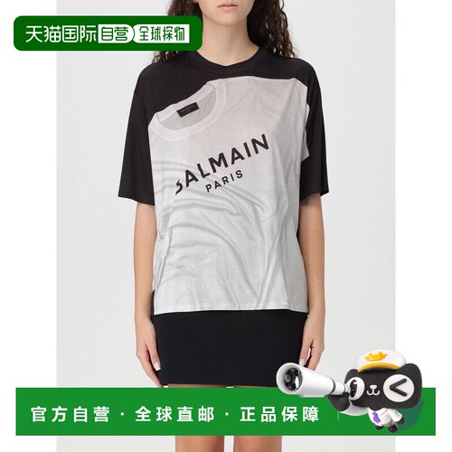 香港直邮BALMAIN 女士T恤 EF1EG110GE37EAB AW2025 支付后1h可退