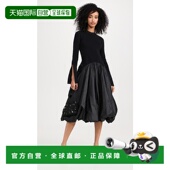 香港直邮Simkhai 女士 Kenlie 1h可退 高领中长连衣裙 black黑色