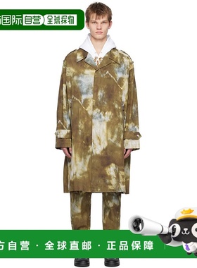 1h可退 香港直邮Balmain 巴尔曼 男士 绿色 Desert 大衣 AH1UE110