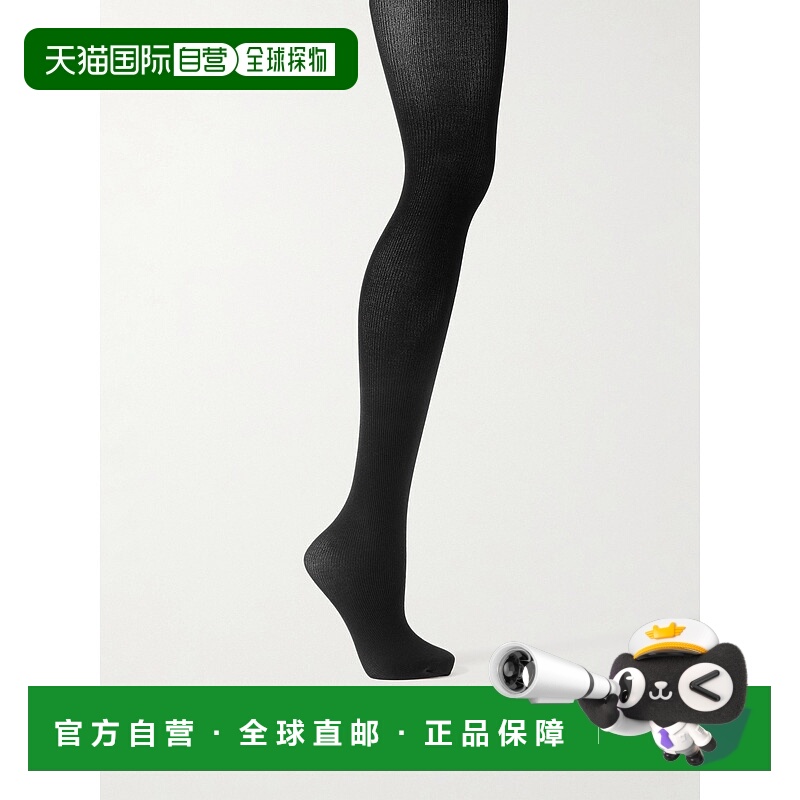 1h可退 香港直邮Wolford 女士 罗纹针织连裤袜 15034 black黑色
