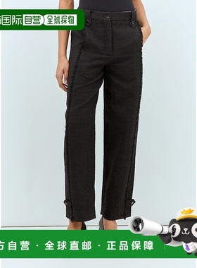 香港直邮GANNI 甘尼 女士 粗花呢西装长裤 F9629 black黑色 舒适