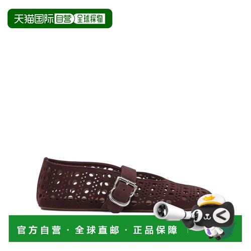 香港直邮ALAIA 女士芭蕾乐福鞋 AA3A029C0H53325BORDEAUX AW2026