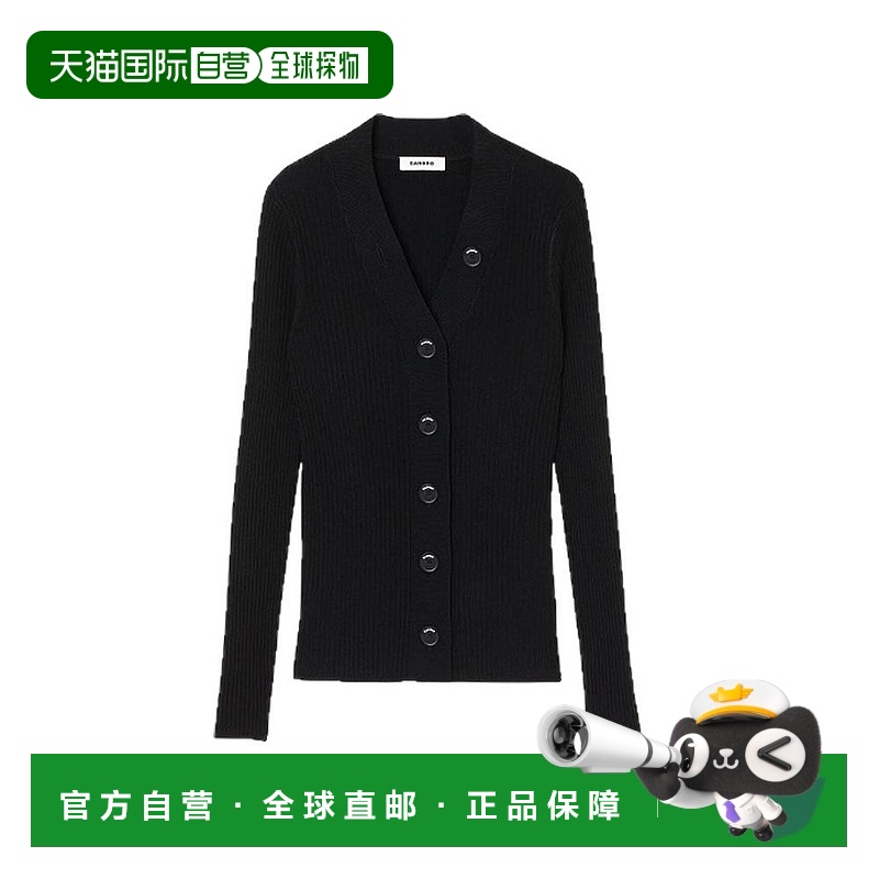 自营SANDRO女士针织衫V领时尚休闲保暖舒适潮流百搭女装