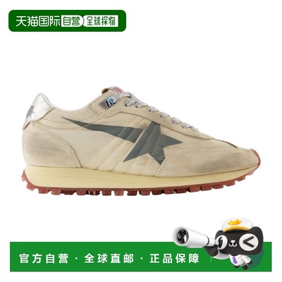 1h可退 香港直邮GOLDEN GOOSE 女士 MARATHON UPPER 浅褐色尼龙灰