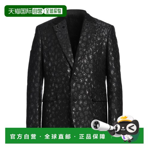1h可退 香港直邮versace 范思哲 男士 西装外套 black黑色 舒适时