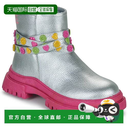 欧洲直邮Agatha Ruiz de la Prada  女孩鞋子 靴子 冬天 银灰色 M