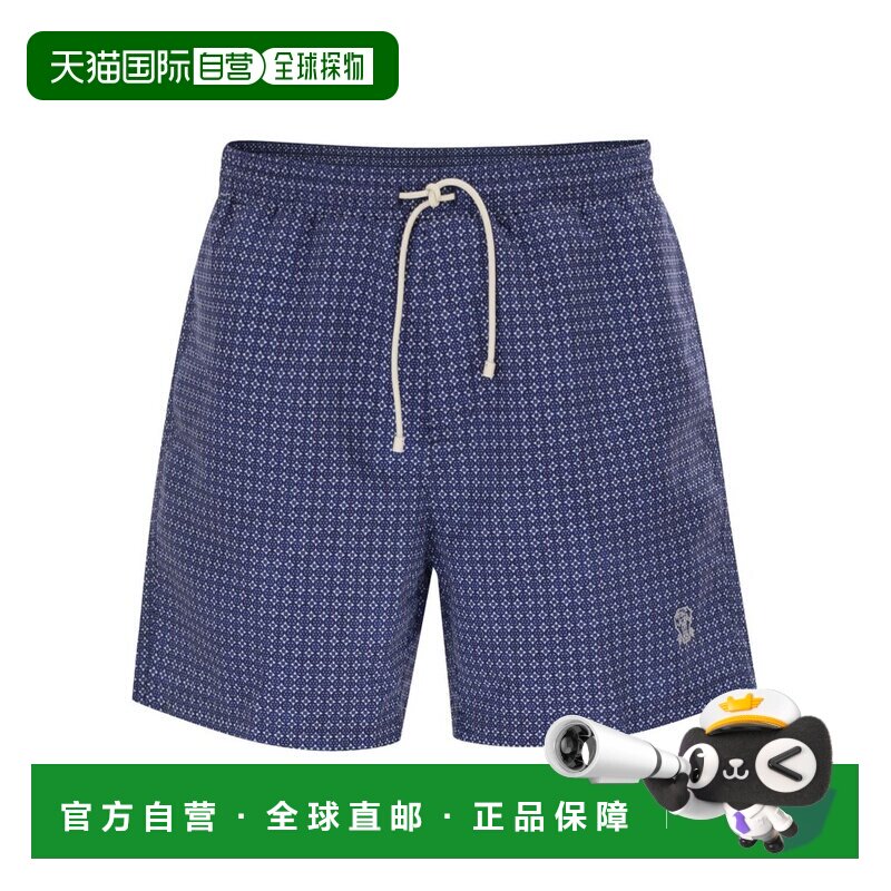 香港直邮Brunello Cucinelli 布内罗 古奇拉利 男士 全印花抽绳泳