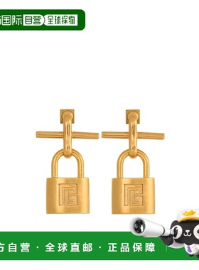 香港直邮Balmain 挂锁耳环 FN0XK555MBRA耳坠