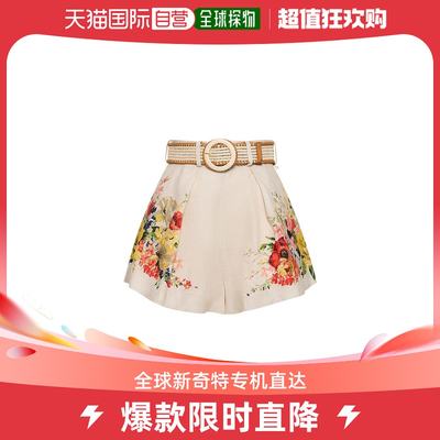 香港直邮ZIMMERMANN 女士Alight Tuck亚麻短裤