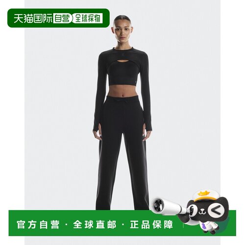 自营欧洲直邮On/昂跑 Focus系列女士黑色棉多口袋运动慢跑裤裤子