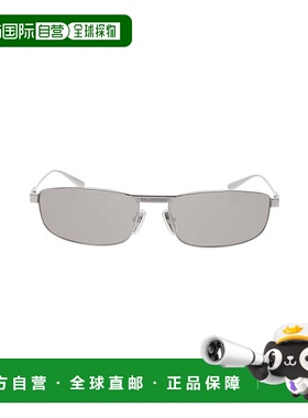 自营欧洲直邮Balenciaga巴黎世家 Tag 3.0女士浅灰色金属矩形太阳