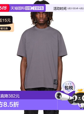 香港直邮Y-3 男士 灰色 Mercedes-AMG F1 联名 Logo Stack T恤 KS