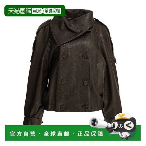 1h可退 香港直邮Acne Studios 艾克妮 女士 JACKETS 棕色羔羊皮粘