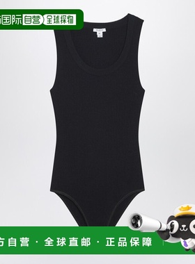 1h可退 香港直邮alaia 女士 黑色罗纹针织连体衣 AA9B0353K017ACO