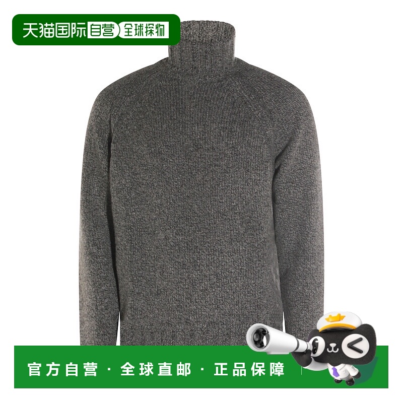 1h可退 香港直邮zegna 杰尼亚 男士 灰色羊绒针织衫 UGB30A232090