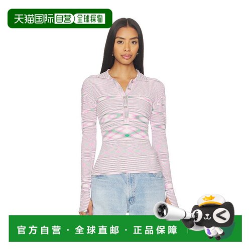 1h可退 香港直邮GANNI 甘尼 女士 Spacedyed 针织Polo衫 A1070