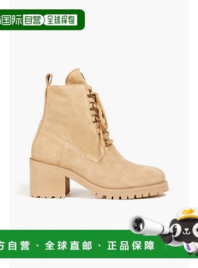 香港直邮Maje 女士 绒面革短靴 MFACH00480 beige米色 舒适时尚