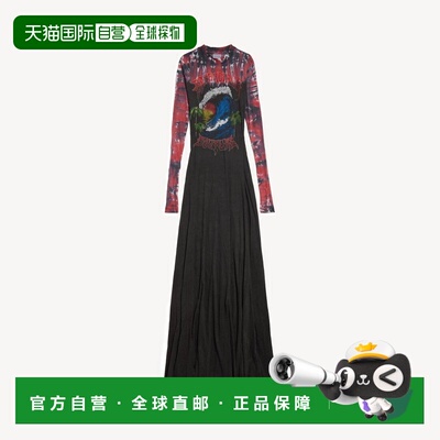 自营欧洲直邮Balenciaga巴黎世家 Extreme Tie Dye女士长袖连衣裙