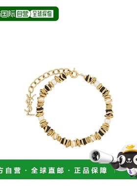 1h可退 香港直邮Saint Laurent LOULOU珍珠和圆盘树脂和金属项链