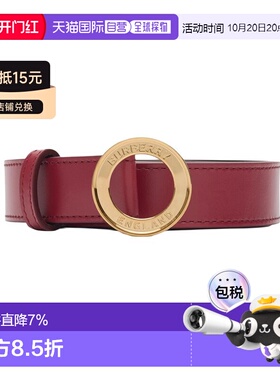欧洲直邮自营Burberry博柏利 女士复古红色小牛皮徽标图案设计皮2