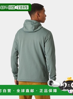自营欧洲直邮Helly Hansen 男士灰绿色聚酯Versalite连帽抓绒夹克