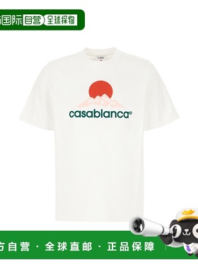香港直邮Casablanca 男士 Montagne 白色棉质T恤 MPF25JTS00103WH