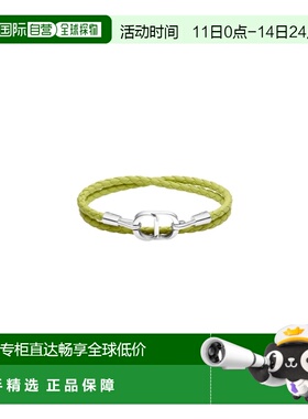自营欧洲直邮Dior迪奥 男士绿色牛皮手镯手链配饰