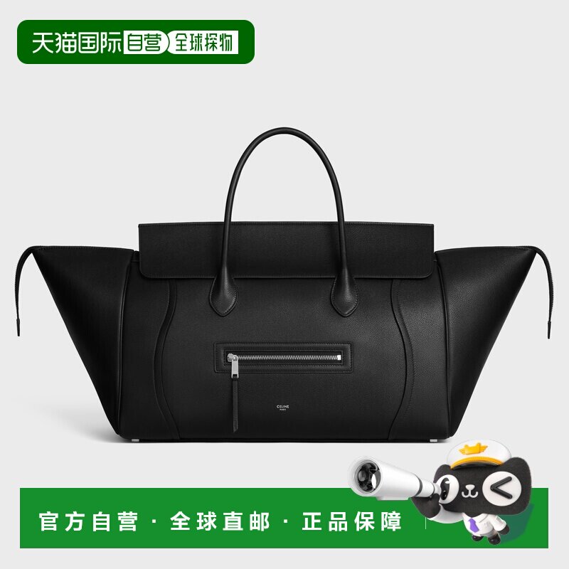 欧洲直邮大号粒面小牛皮行李包斜挎包单肩包手提包