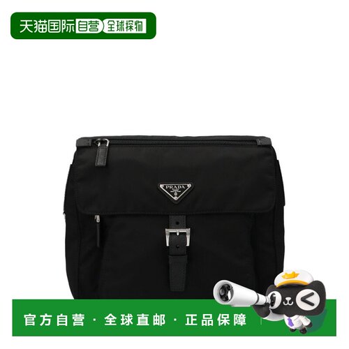 香港直邮PRADA 女士斜挎包 1BD994RV44F0002 SS2022 黑色 BORSA