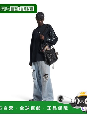 欧洲直邮BALENCIAGA (2025新品) 男士 Shifted 透明胶带 大长袖T