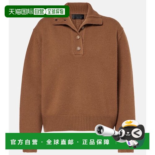 1h可退 香港直邮NILI LOTAN 女士 Renata 羊绒毛衣 brown棕色 舒