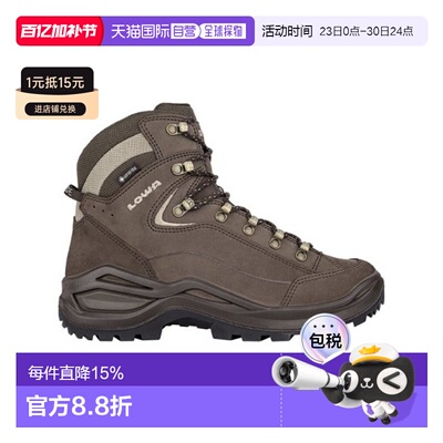 自营欧洲直邮LOWA RENEGADE EVO GTX MID女士深棕色防水科技面料