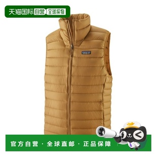 自营欧洲直邮PATAGONIA DOWN SWEATER男士驼色再生尼龙羽绒马甲