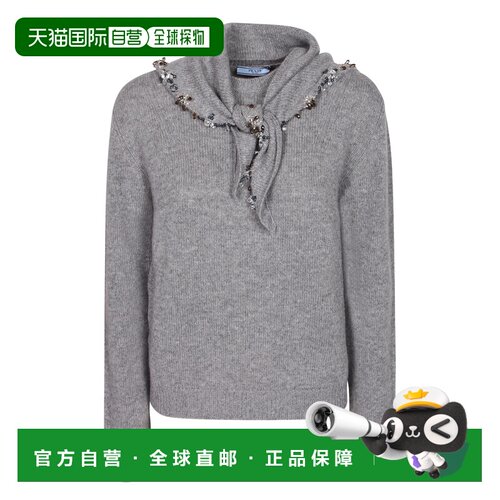香港直邮PRADA 女士针织衫 P24F3F1700F0031 AW2026 灰色 Fine ca