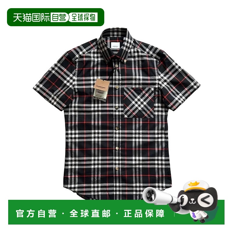 香港直邮Burberry 翻领短袖衬衫 80734101