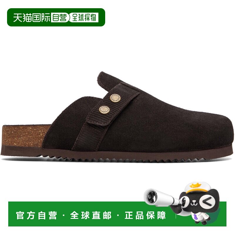 香港直邮barbour 巴伯尔 男士 棕色 Bowman Suede 穆勒鞋男鞋胶鞋 - 实物图