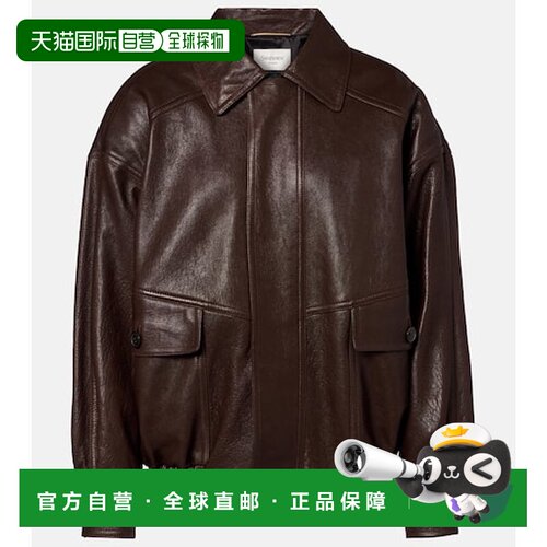 香港直邮Saint Laurent 圣罗兰 女士 皮革短夹克皮夹克