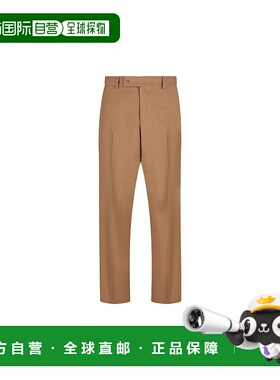 1h可退 香港直邮Fendi 芬迪 男士 訂製直筒褲 FB1089AU60羊毛裤子