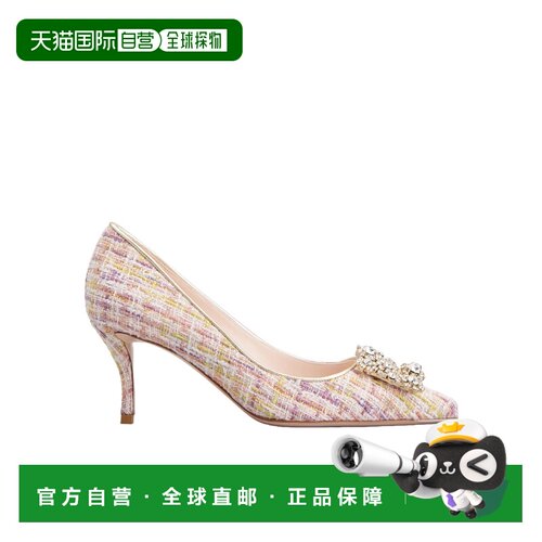 Roger Vivier Flower Strass水晶扣高跟鞋 RVW414 【付后1h可退】